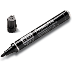 Lot de 12 marqueurs permanents Pentel N50 noir pointe 4,3 mm