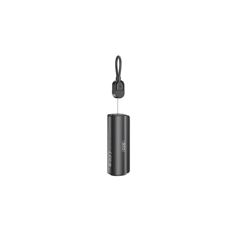 Mini Powerbank XO PR281 5000 mAh - USB-C - Lampe torche - Noir