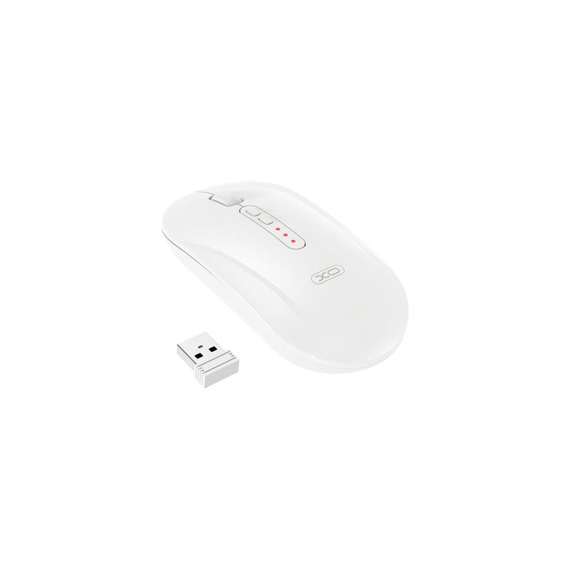 Souris sans fil XO M13 - Bluetooth et RF 2,4 GHz - 1600 DPI - Blanche