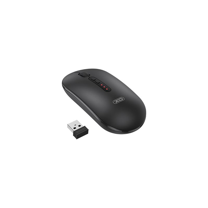 Souris sans fil XO M13 - Bluetooth et RF 2,4 GHz - 1600 DPI - Couleur noire