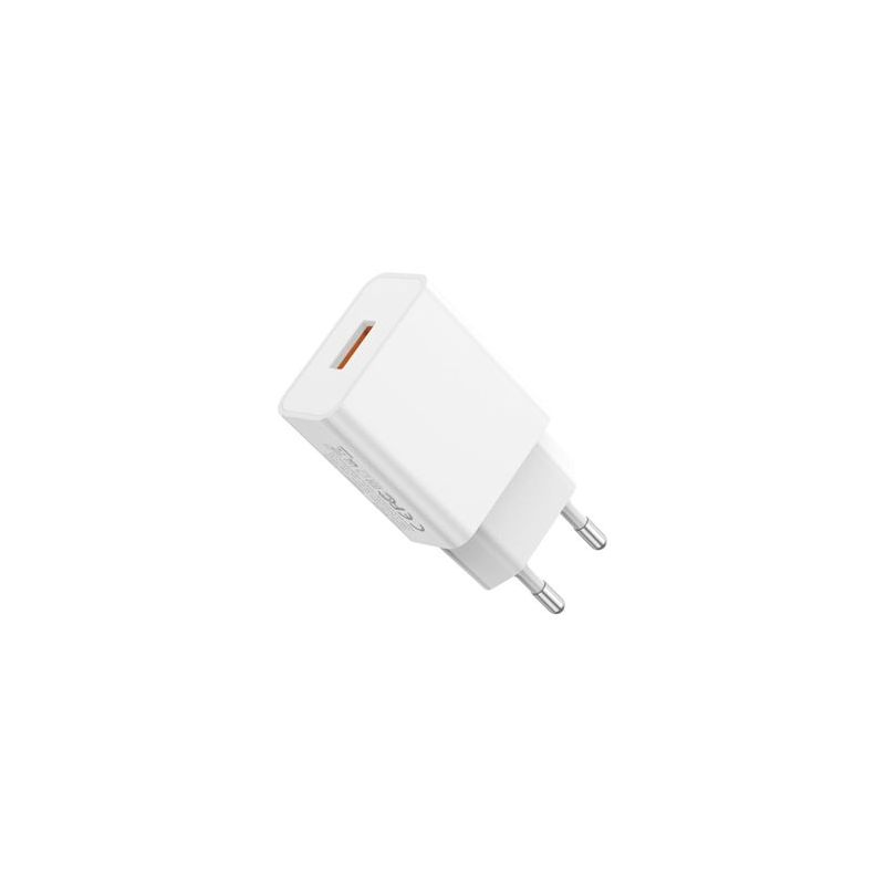 Chargeur mural XO L127TC 18 W - USB-A - Câble USB-A vers USB-C 1 m - Blanc