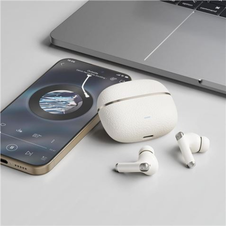 Casque Bluetooth 5.4 XO G33 - TWS - Réduction du bruit ENC+ANC - Coque texturée - Contrôle tactile - Blanc