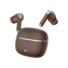 Casque Bluetooth 5.4 XO G33 - TWS - Réduction du bruit ENC+ANC - Coque texturée - Contrôle tactile - Marron
