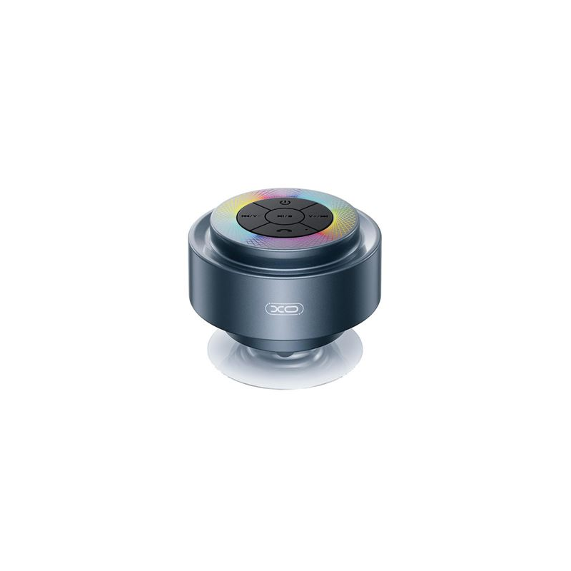 Enceinte Bluetooth XO F64 - Étanche - Idéale pour la douche - IP67 - RGB - Ventouse super puissante - Microphone inclus pour