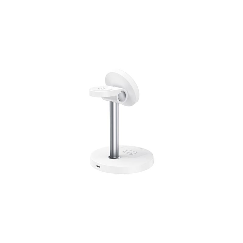 Chargeur sans fil magnétique rapide XO CX038 - 15 W - Support magnétique - Blanc