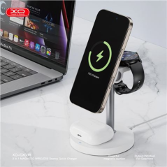 Chargeur sans fil magnétique rapide XO CX038 - 15 W - Support magnétique - Blanc