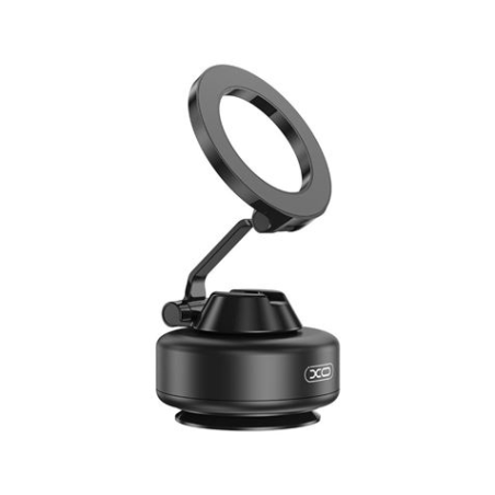 Support magnétique voiture XO C172 pour smartphones - Pompe à vide - Rotation à 360° - Batterie 130 mAh - Noir