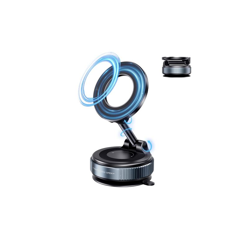 Support magnétique voiture XO C169 pour smartphones - Fixation sous vide - Rotation à 360° - Bras extensible - Multi-surfaces