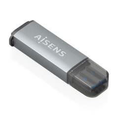 Lecteur de cartes Aisens USB-A 3.1 Gen1 - Compatible SD, Micro SD, MMC, RS-MMC, Micro MMC - Gris