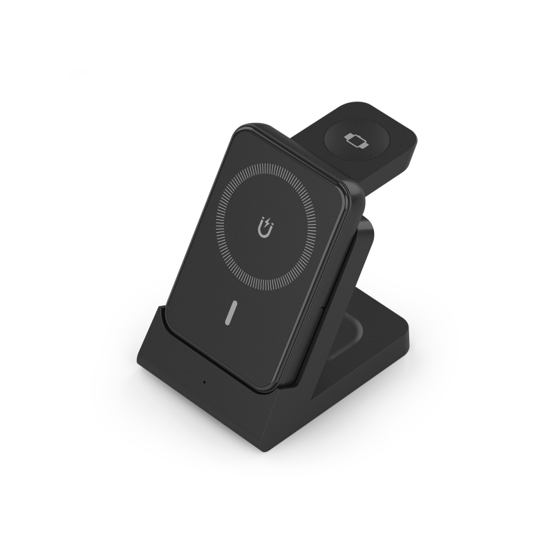 Chargeur sans fil Aisens 15 W - USB-C - Protocole Qi - Téléphones portables, Apple Watch et écouteurs - Powerbank - Protection