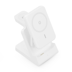 Chargeur sans fil Aisens 15 W - USB-C - Protocole Qi - Téléphones portables, Apple Watch et écouteurs - Powerbank - Protection