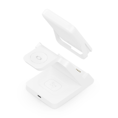 Chargeur sans fil Aisens 15 W - USB-C - Protocole Qi - Téléphones portables, Apple Watch et écouteurs - Powerbank - Protection
