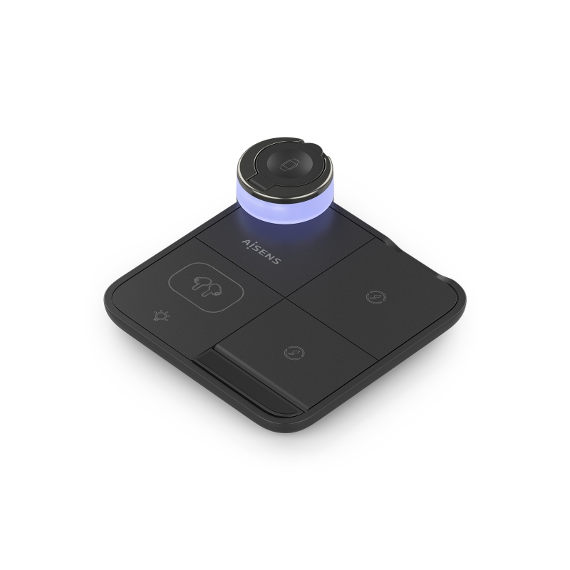 Chargeur sans fil Aisens 15 W - USB-C - Protocole Qi - Téléphones portables, Apple Watch et écouteurs - Protection contre les