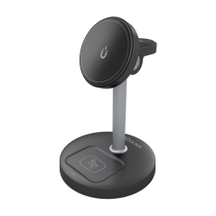 Chargeur sans fil Aisens 15 W - USB-C - Protocole Qi2 - Téléphones portables, Apple Watch et écouteurs - Protection contre les