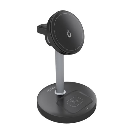 Chargeur sans fil Aisens 15 W - USB-C - Protocole Qi2 - Téléphones portables, Apple Watch et écouteurs - Protection contre les