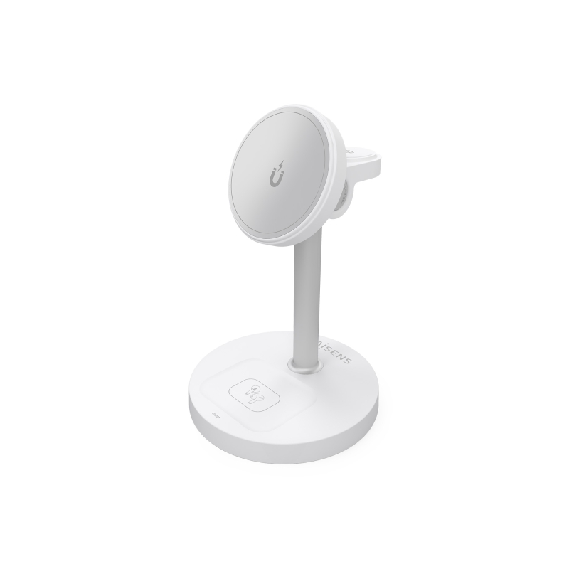 Chargeur sans fil Aisens 15 W - USB-C - Protocole Qi2 - Téléphones portables, Apple Watch et écouteurs - Protection contre les