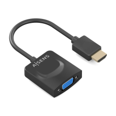 Convertisseur HDMI vers SVGA Aisens - HDMI A/M - SVGA/H - 15 cm - Couleur noire
