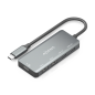 Aisens Hub USB-C 3.1 - USB-C PD 100 W/2 x USB-C/2 x USB-A 2.0 - 15 cm - Couleur Gris
