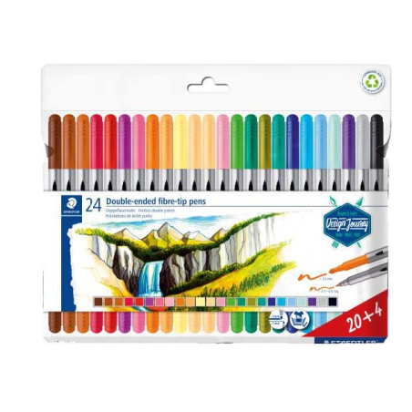 marqueurs double pointe Staedtler 24