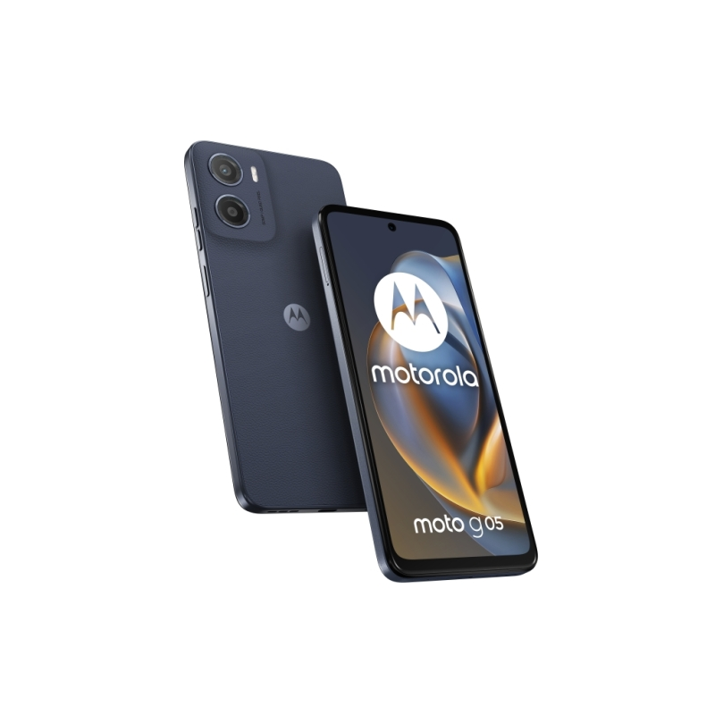 Smartphone Motorola Moto G05, écran 6,67 pouces, 4 Go, 256 Go, appareil photo 50 Mpx, batterie 5 200 mAh, charge 18 W, bleu
