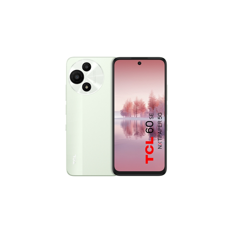 Smartphone 5G TCL 60SE Nxtpaper 6,67 pouces - 8 Go - 256 Go - Appareil photo 50 Mpx - Batterie 5200 mAh - Vert menthe