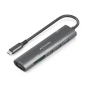 Station d'accueil USB-C Aisens 7 en 1 - USB-C vers 1xHDMI - 2xUSB-A 2.0 - 1xUSB-A 3.0 - 1xUSB-C 100W - 1xSD - 1xMicroSD - 15cm