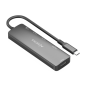 Station d'accueil USB-C Aisens 6 en 1 - USB-C vers 1xHDMI - 2xUSB-A - 1xUSB-C PD 100W - 1xSD - 1xMicroSD - 15cm - Couleur Gris