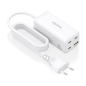 Chargeur Aisens GAN 100 W - 3 ports USB-C PD3.0, QC4.0, QC5.0 - 1 port USB-A QC3.0 - Câble de 1,4 m - Blanc