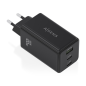 Chargeur Aisens GAN 100 W - 2 ports USB-C PD3.0, QC4.0, QC5.0 - 1 port USB-A QC3.0 - Noir