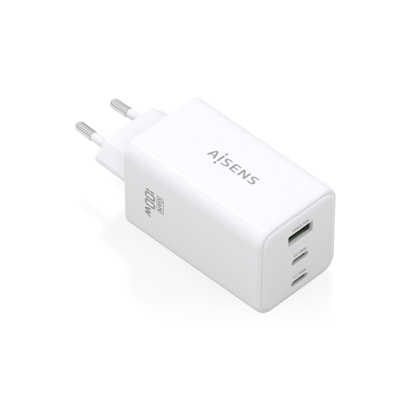 Chargeur Aisens GAN 100 W - 2 ports USB-C PD3.0, QC4.0, QC5.0 - 1 port USB-A QC3.0 - Blanc