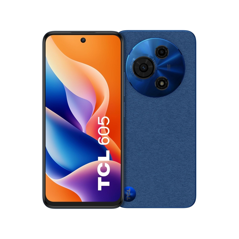 Smartphone TCL 605 6,75" - 8 Go - 256 Go - Appareil photo 50 Mpx - Batterie 5200 mAh - Couleur bleu