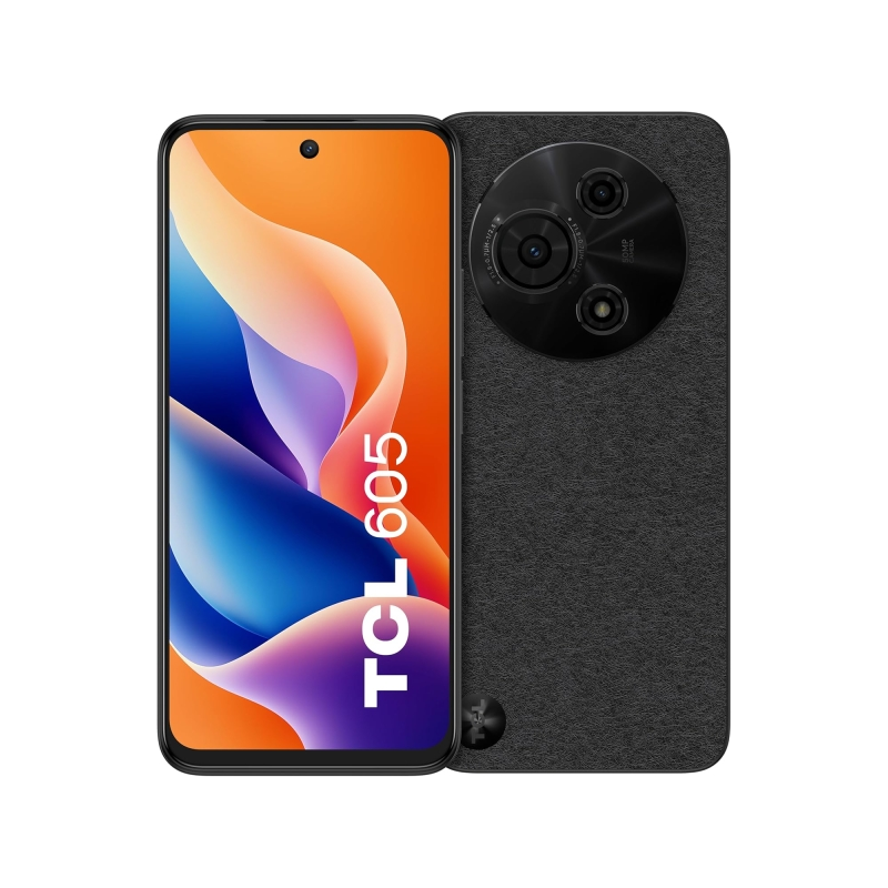 Smartphone TCL 605 6,75" - 8 Go - 256 Go - Appareil photo 50 Mpx - Batterie 5200 mAh - Couleur noire