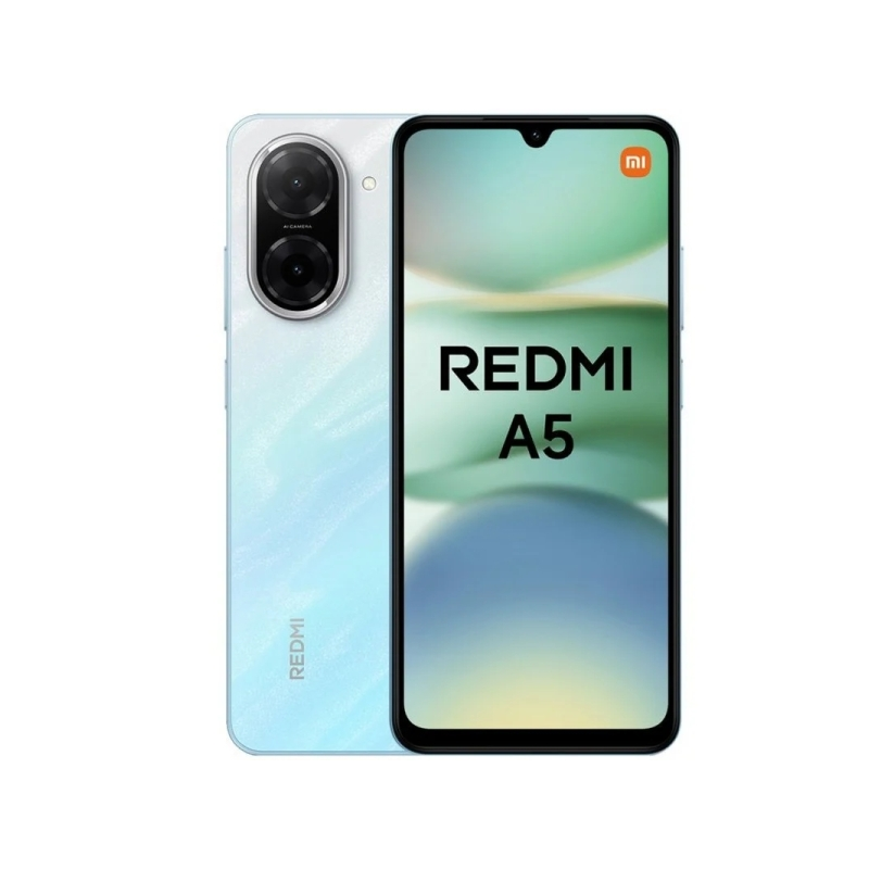 Smartphone Xiaomi Redmi A5, écran 6,88 pouces, 3 Go, 64 Go, appareil photo principal 32 MP, batterie 5 200 mAh, bleu