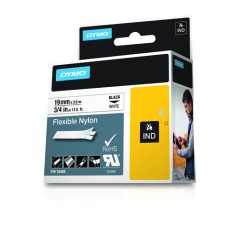 ✅ Dymo Rhino ID1-19 Ruban d'étiquettes original pour étiqueteuse - Texte noir sur fond blanc - Largeur 19 mm x en stock