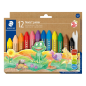 Crayons de couleur Staedtler Noris Junior, paquet de 12, extra épais, forme hexagonale, couleurs assorties