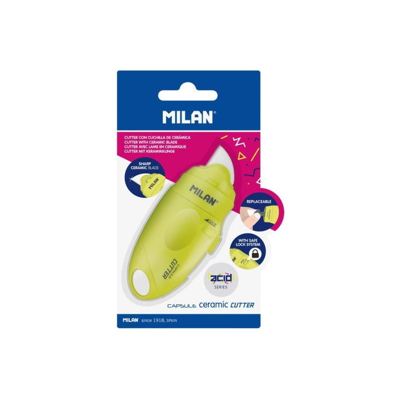 Coupe-capsules acide Milan Series avec lame en céramique remplaçable - Format de poche - Design ergonomique - Système de