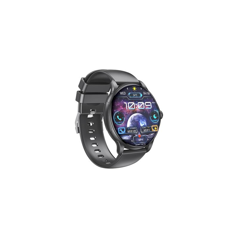 Montre connectée XO J11 avec écran rond HD de 2,06 pouces, assistant vocal, contrôle musical, affichage permanent, appels