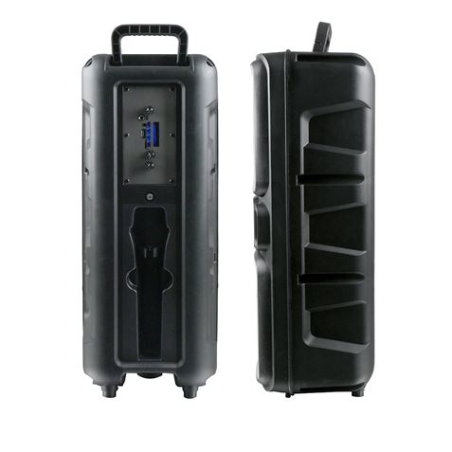 Enceinte karaoké XO F55 - Bluetooth 5.0 - 20 W - Fonction TWS - Éclairage RGB - Microphone filaire inclus - Bluetooth, FM, USB