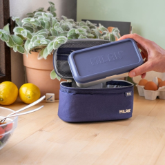 Sac isotherme Milan Collection 430 1,5 L - Comprend 1 contenant alimentaire - Intérieur isotherme - Ouverture complète - Bleu
