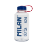 Bouteille Milan Nata® 624 1 L en Tritan - Très légère - Doseur amovible - Graduation - Sans BPA - Transparente/Bleue