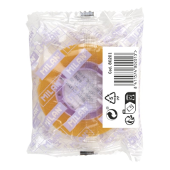 LOT de 12 Ruban adhésif transparent Milan - Dimensions : 12 mm x 33 m - Jaune transparent