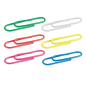 Boîte de 100 pinces métalliques plastifiées Milan 33 mm - Couleurs assorties