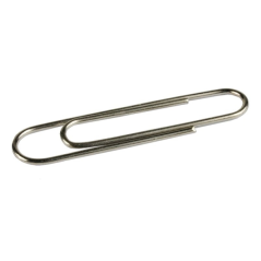 Boîte Milan de 100 clips nickelés 43 mm