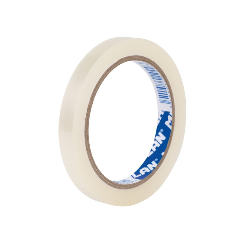 LOT de 12 Ruban adhésif transparent Milan - Dimensions : 12 mm x 66 m - Couleur : transparent brillant
