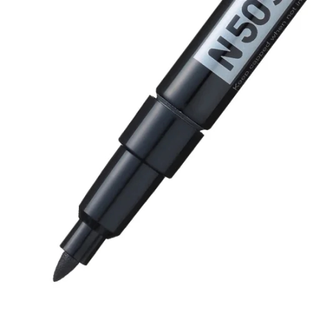 Lot de 12 marqueurs permanents Pentel N50S pointe fine noir
