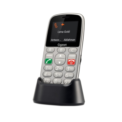 Téléphone portable senior Gigaset GL390 - Écran 2,2" - Appareil photo 0,3 Mpx - Station de charge - Gris