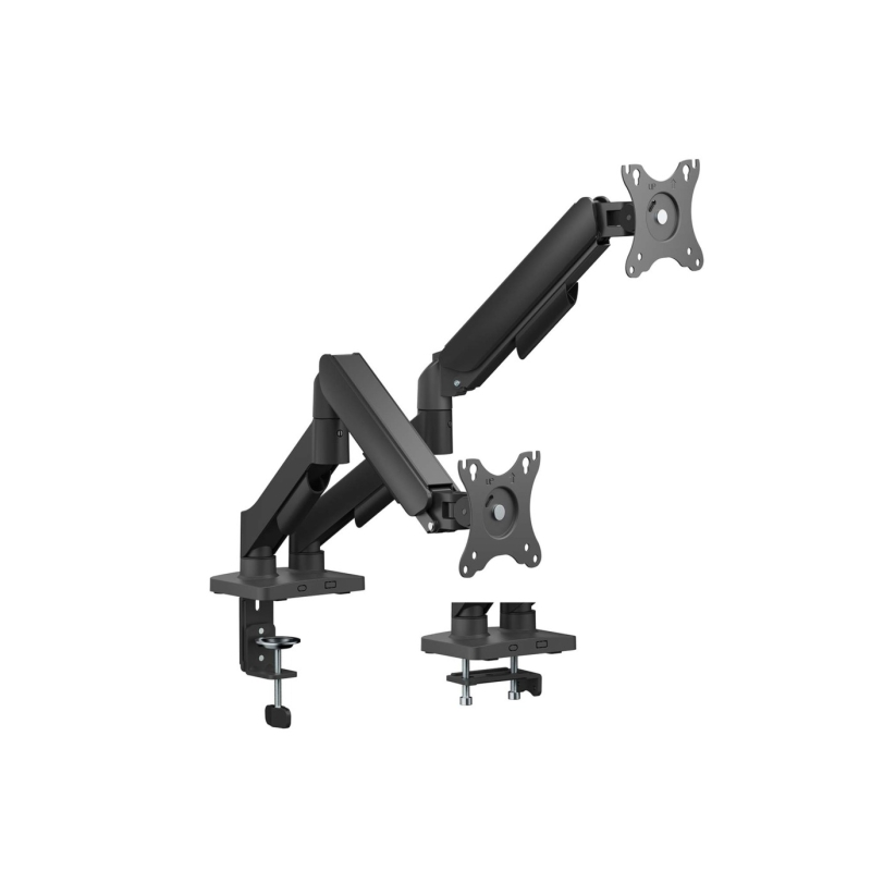 Support de table pivotant et inclinable à contrepoids Aisens ECO pour moniteur/TV 9 kg (3 pivots - 2 bras) 17-32" - Noir