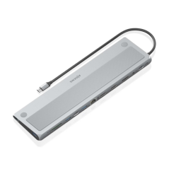 Station d'accueil USB-C Aisens 12 en 1 - USB-C vers 2xHDMI - 1xDisplayPort - 1xRJ45 - 3xUSB-A USB3.0 - 1xUSB-C - 1xUSB-C PD