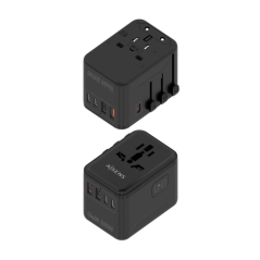 Adaptateur de voyage universel Aisens GaN 35 W - 2xUSB-A QC3.0, 2xUSB-C PD3.0 - Noir