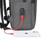 L-Link Sac à dos pour ordinateur portable 15,6" - Poche extérieure - Port USB extérieur pour le chargement - Intérieur